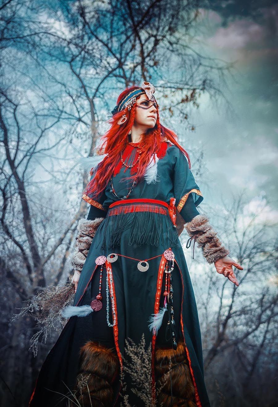 Girls in Slavic costumes underwear in San Luis